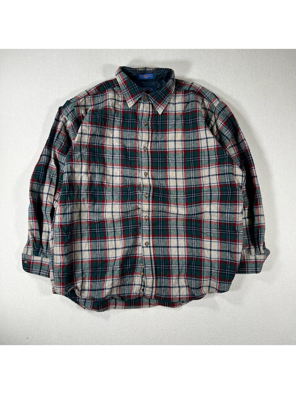 Pendleton 100% Virgin Wool Plaid Shirt - Satin Lined XL
